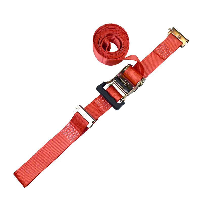 2 X 12' Red Fingerprint Ratchet E-Track Ratchet Strap