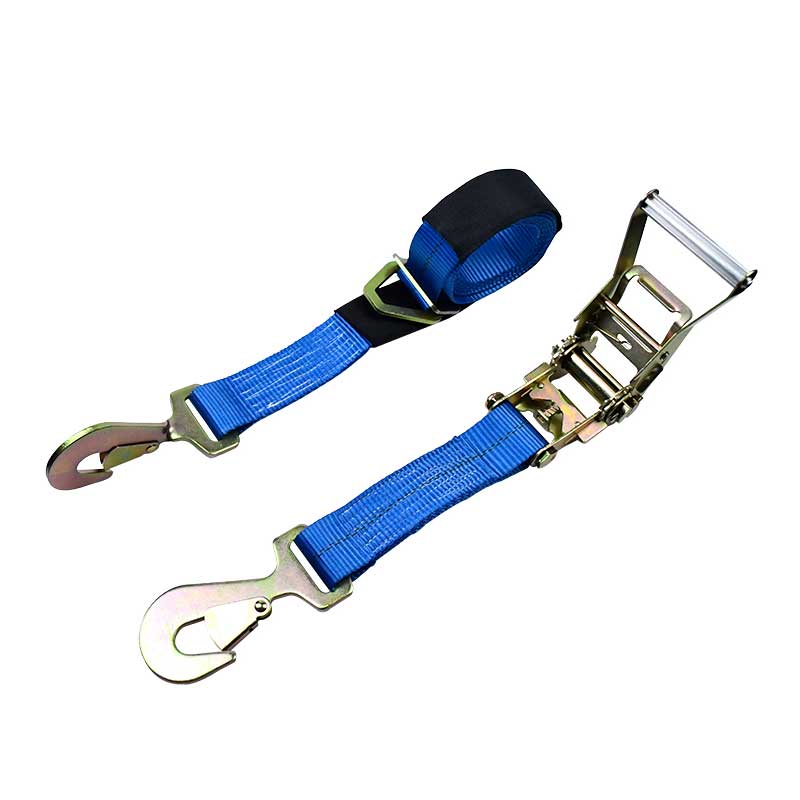 2 X 8' Blue Auto Tie Down Ratchet Strap 10,000 Lbs Axle Strap