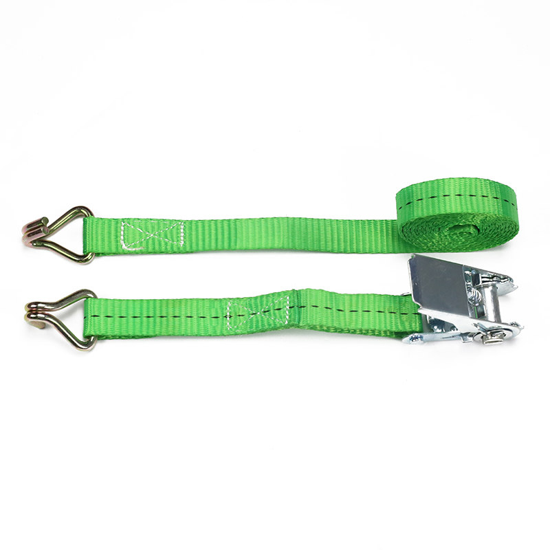 Green Doubie J hook Ratchet Straps